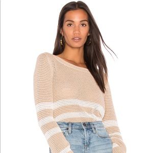 Splendid Mesh Sweater in Heather Oatmeal Natural